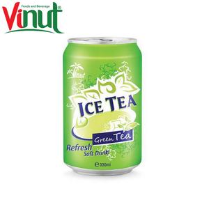 330ml VINUT Meilleurs produits personnalisés OEM Private Label Thé vert rafraîchi Boîte de conserve grossistes au Vietnam - Product Image 1