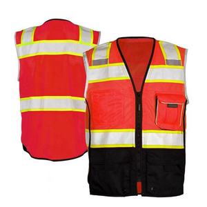 Gilet de sécurité en maille réfléchissante haute visibilité avec poches Gilet de sécurité imperméable pour la construction routière - Product Image 1