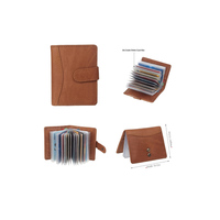 Porte-cartes en cuir véritable marron de qualité supérieure Olivia International, vente en gros exclusive, couleur et logo personnalisés, luxe