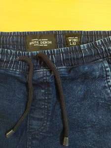 Ropa de Primera Calidad, Marcas Reconocidas, Pantalones Deportivos Casuales de Mezclilla para Hombre, Cintura Elástica de Algodón, para Gimnasio, Lote de Stock de Bangladesh - Product Image 4