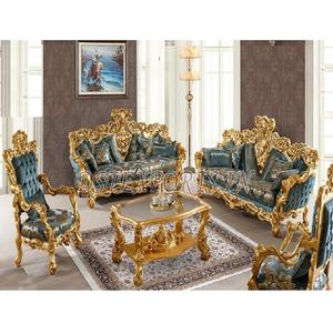 Ultra Luxury Carved Living Room Furniture Set Imperial Golden Carved Living Room Sofa Set German Gold Luxury Living Room Sofas - Product Image 1