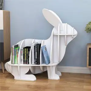 书架书架书柜节省空间便携式兔子外观储物置物架