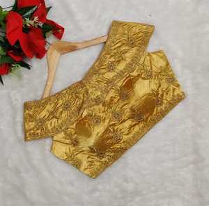 Lehenga-Bordado de tela de seda para mujer, bordado con secuencia, para trabajo, en línea - Product Image 3