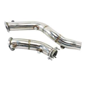 Edelstahl Downpipes für 2014-2019 BMW F80 F82 M3 M4 & S55 Motor Unten Rohr Edelstahl Downpipes - Product Image 6