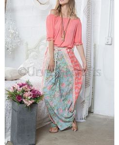 Floral de las mujeres, alta cintura pantalones largos pantalones casuales Yoga pantalón Pantalones Pantalón Palazzo - Product Image 1