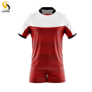 Vente en gros d'uniformes de sport de rugby en polyester 100% respirants pour adultes et jeunes avec impression du nom et du numéro de l'équipe - Product Image 3