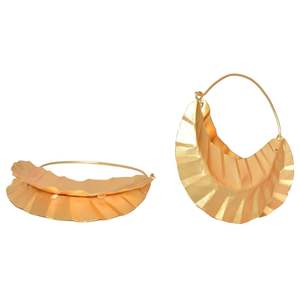 ต่างหูห่วงทองเหลืองเคลือบเงาสำหรับผู้หญิงและหญิง,ใหม่อินเดียแฟชั่นล่าสุดทำด้วยมือโกลด์เพลท - Product Image 3