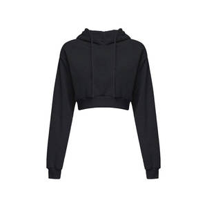 Personnalisé de haute qualité coton femmes Crop Top Hoodies plaine Crop Top personnalisé Crop Top Hoodie pour les femmes - Product Image 1