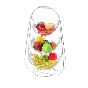 Cesta de frutas de almacenamiento decorativa curvada a mano, cesta de centros de mesa de comedor, cesta de frutas de diseño de Metal de alambre de Venta caliente - Product Image 6