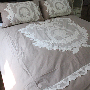 Thêu Duvet Cover Tốt Nhất Bông <span class=keywords><strong>Comforter</strong></span> Và Vỏ Gối Thêu Bộ Đồ Giường Cho Nhà Khách Sạn Đám Cưới - Product Image 1