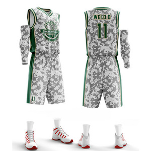 Uniforme de basket-ball personnalisé, vente en gros de tissu maille respirant et réversible avec impression par Sublimation - Product Image 1