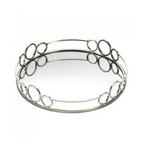 Plateau de service en métal et miroir pour chocolats et dattes Plateau de service de nourriture de forme ronde de taille personnalisée pour les meilleures ventes - Product Image 2