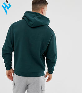 Sudadera con capucha de algodón pesado, ropa personalizada con servicio OEM, color verde oscuro, Anti- pilling, barata, desgastada, a granel - Product Image 3