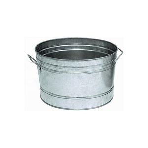 Jardineras redondas galvanizadas para exteriores e interiores con mango jardineras de acero galvanizado jardineras semiredondas - Product Image 2