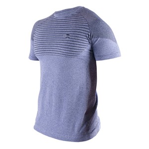 Nouveau design, vêtements de sport respirants en polyester, hauts d'entraînement avec logo sur le devant, t-shirts en jersey uni à séchage rapide pour hommes, grandes tailles - Product Image 4
