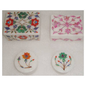 Caja de mármol de varios diseños, incrustación exclusiva de madre de perla - Product Image 1