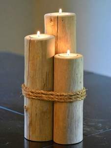 Bougeoir en bois pour décoration de mariage Bougies et bougeoirs en bois Produits Offre Spéciale - Product Image 3