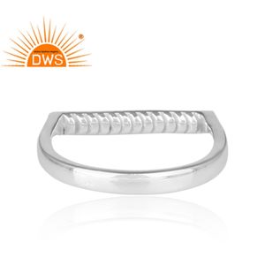 Bague en argent Sterling 925, argent fin Sterling, styliste, Base plate, bijoux pour filles, vente en gros - Product Image 4