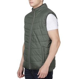 Blouson matelassé sans manches à capuche élégant pour homme, idéal pour l'hiver, écologique, coupe-vent, réversible, avec logo personnalisé, dernière tendance streetwear - Product Image 4