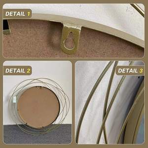 Miroir décoratif rond mural en fer Art Déco fait main personnalisé KSN-MR-02 pour salle de bain, coiffeuse, salon, chambre à coucher par KSN - Product Image 3