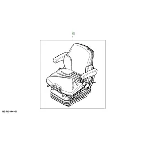 Deel Voor Jd Johndeere Tractor, Seat, Montage Fik, Luchtvering Deel Nummer BSJ10344