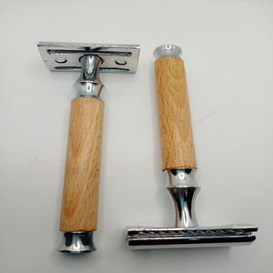 Maquinilla de afeitar de seguridad de una sola hoja ecológica para hombre con mango de madera, desechable de bambú para bikini, axilas, para uso en peluquero - Product Image 3