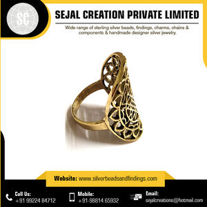 Anillos tribales de Plata de Ley 925 vintage, joyería al por mayor, aniversario de boda con ajustes de concha de diamante, diseño para hombres - Product Image 4