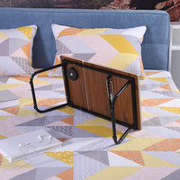 Table de bureau portable pliable multi-angle réglable en bois MDF pour ordinateur portable, lit, maison, bureau