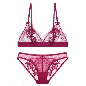 Isla Lace Bralette <b>Set</b> in RedHandmade Happiness - Product Image 1