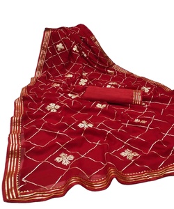 Nuevo atractivo aspecto rico ropa de fiesta bordado pesado Sari de red con pieza de blusa ropa de mujer India precio bajo al por mayor ropa Surat - Product Image 1