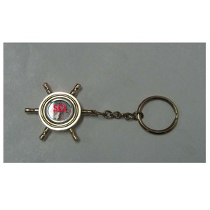 Nouveau design personnalisable porte-clés en laiton nautique gaufré porte-clés en métal pour cadeaux - Product Image 4