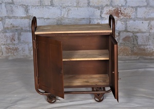 Mueble de Cocina Metálico de Diseño Moderno con Acabado Mate Rústico Retro Vintage, Carrito de Cocina Industrial - Product Image 2