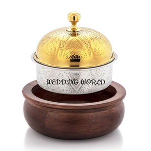 Cazuela de lujo de diseñador con acabado dorado, cazuela de mesa de calidad superior, calentador de comida de Metal al por mayor - Product Image 6