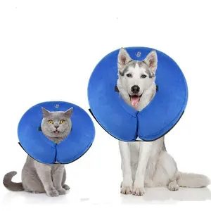 Amazon Hot Selling Pet Protective Inflatable Collar for Dogs and Cats E-Collar Elizabethan Collar