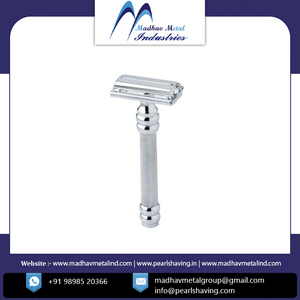 Última Navaja de Seguridad de Doble Filo Ajustable con Perlas, Hoja de Acero Inoxidable, Diseño de Apertura Giratoria para Uso Facial y Corporal Masculino, Barbería - Product Image 2