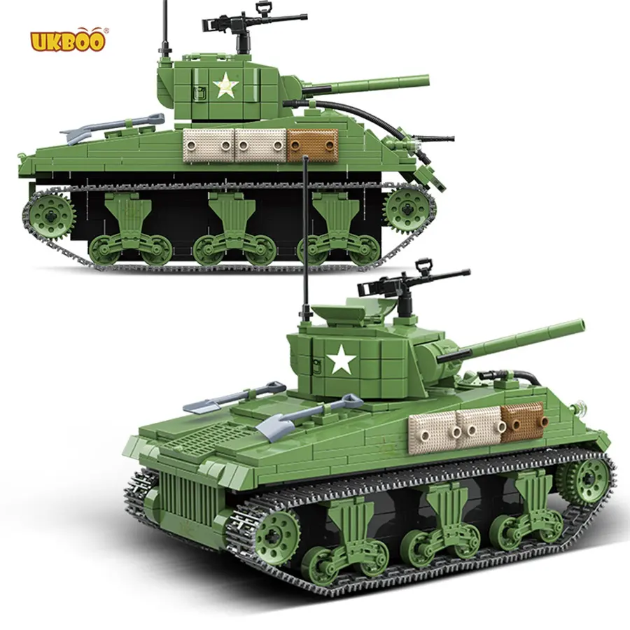 726PCS Sherman Tank M4A1Technic Soldier Army Classic Model Weapon tools Bricks DIY Toys Gifts Heavy Panzer Tank Building Blocks