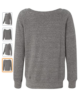 Bella + Toile Femmes Éponge Polaire Ras Du Cou Sweat Femmes Éponge Polaire Large Cou Sweats - Product Image 3