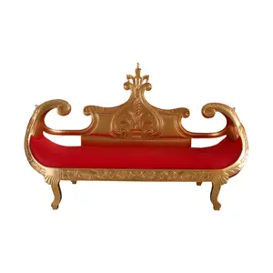 Ev ve iç mekan mobilyası tasarımları-ahşap maun altın düğün mobilyası oyma tekne kanepe.
