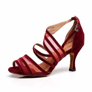 Zapatos de Baile Latino para Niñas Profesionales de Tacón Alto en Piel Genuina para Tango Jazz y Salsa Venta al por Mayor - Product Image 6