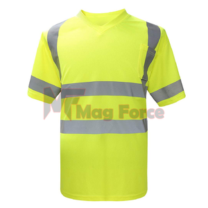 Camisas DE SEGURIDAD reflectantes de diseño personalizado Camisas de seguridad de trabajo al aire libre de secado rápido con logotipo y diseño personalizados - Product Image 4
