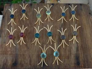 ต่างหูห่วงทองเหลืองชุบทองทำด้วยมือสำหรับเด็กผู้หญิงและผู้หญิง - Product Image 6