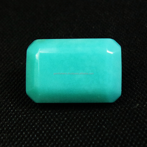 Lot de pierres précieuses turquoise naturelles, fabrication de bijoux à bricoler soi-même, pierres semi-précieuses ovales bleues turquoises en vrac - Product Image 2