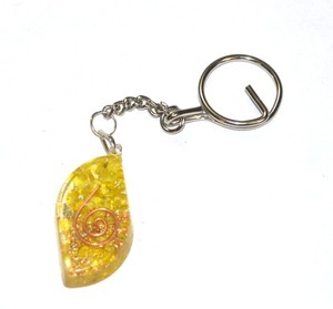 LLavero de cuarzo dorado con forma de ojo de orgón, en línea, a la venta - Product Image 1