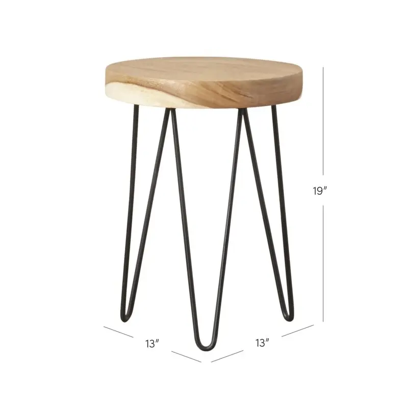 Sofá de café de calidad superior, mueble decorativo con diseño personalizado, marco de Metal de esquina redonda y extremo de madera sólida/mesa lateral para interior