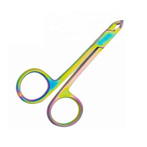 Droit Courbé Ciseaux À Ongles Multicolore Manucure Ciseaux De Beauté - Product Image 5