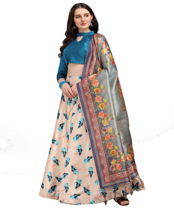 Diseñador de red de seda bordado secuencia trabajo lehenga choli con encaje trabajo dupatta ropa de boda precio al por mayor Ropa Étnica ApparelGarment - Product Image 4