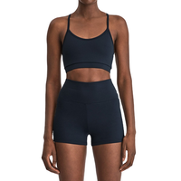 Ensemble soutien-gorge et short de yoga pour femme grande taille, personnalisé OEM, respirant, antibactérien, léger, extensible dans quatre directions, taille haute élastique