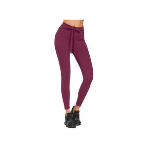Leggings de sport taille haute personnalisés pour femmes vêtements de sport respirants pour femmes avec poches latérales - Product Image 4