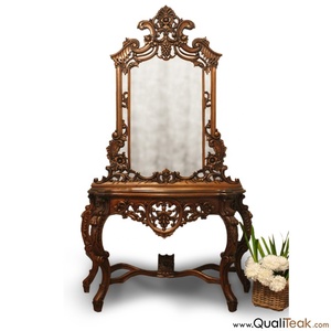 Table latérale ronde en marbre, sculpture Antique, 1 pièce - Product Image 2