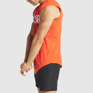 2021 nueva camiseta sin mangas de moda para hombre, camiseta de gimnasio personalizado con estampado de algodón, diseño informal multicolor, método de tejido de punto con logotipo OEM - Product Image 1
